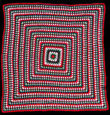  Lap Rug 5 (Crocheted Multi-coloured Commercial Wool)
